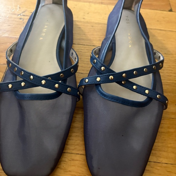 Yosi Samra Blue Mesh Ballet Flats Size 11 - Picture 3 of 6